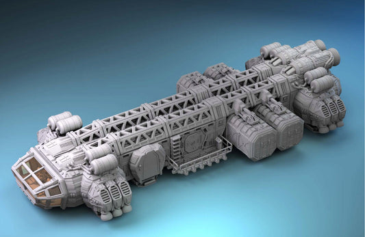 Caterpillar Cargo Dropship, Modular & Customizable Sci-Fi Spaceship 28mm 32mm Tabletop Wargaming | Roleplaying Game | Starfinder | SW Legion