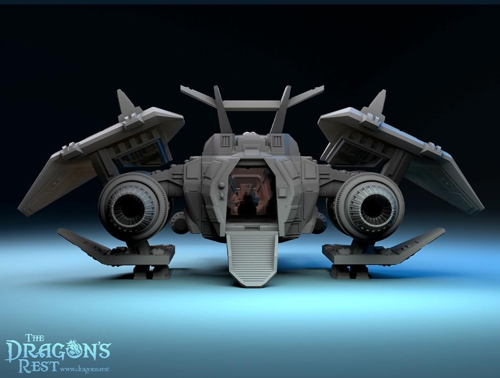 Vortex Heavy Fighter Sci-Fi Spaceship | 28mm 32mm | Sci-Fi Stargrave | Starfinder | Dungeons and Dragons | DnD | SW Legion