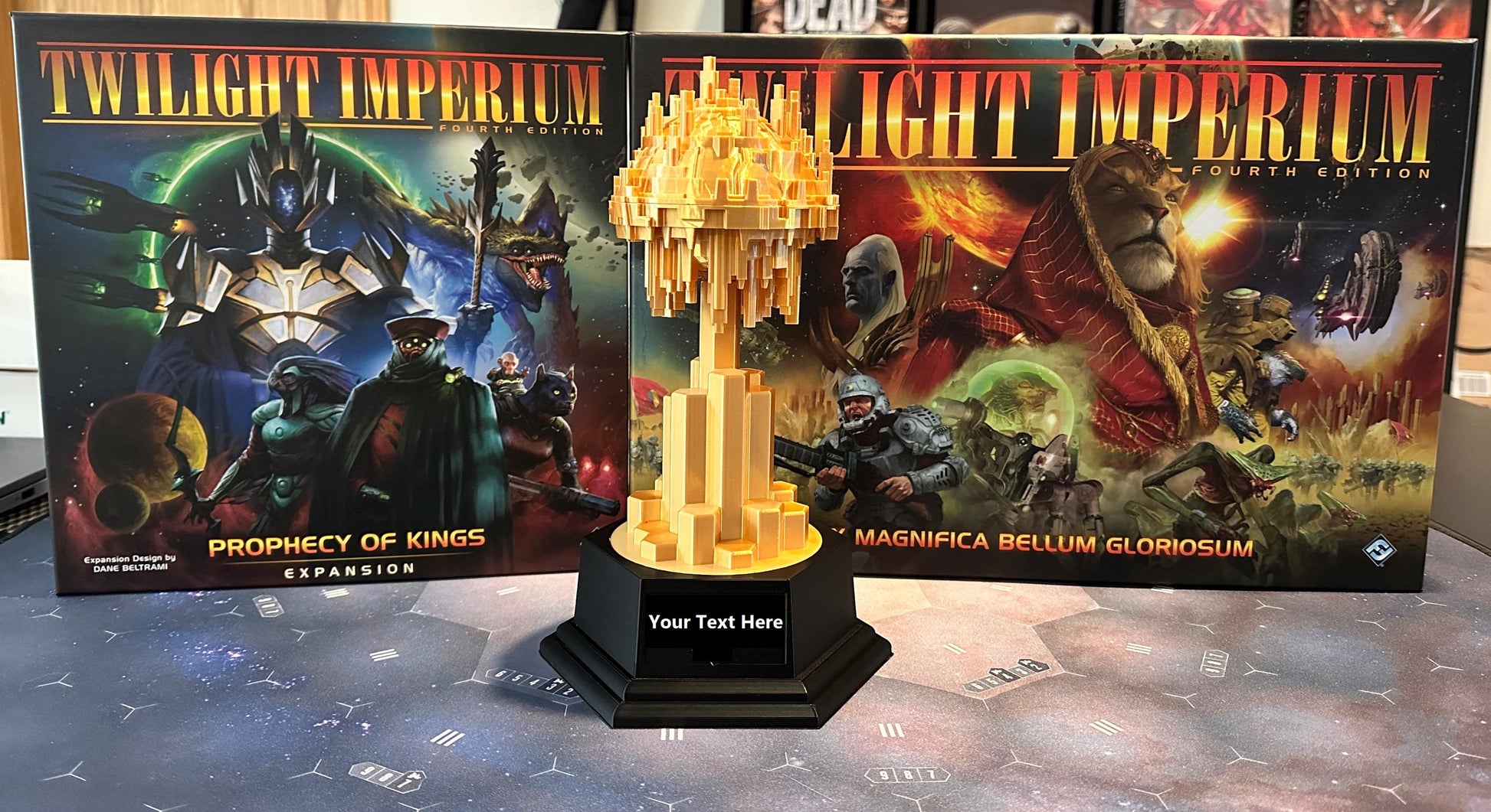 Twilight Imperium Personalize Trophy, Customizable War Sun Trophy, TI4 Prophecy of Kings, Tokens, Codex, Boardgames, Tabletop Games, Sci-Fi