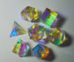 PURE Prismatic Dichroic Gemstone Glass DnD Dice Set for Dungeons and Dragons, Role Playin Games, MTG Dice, Gifts, Wedding Favors, GM Gift