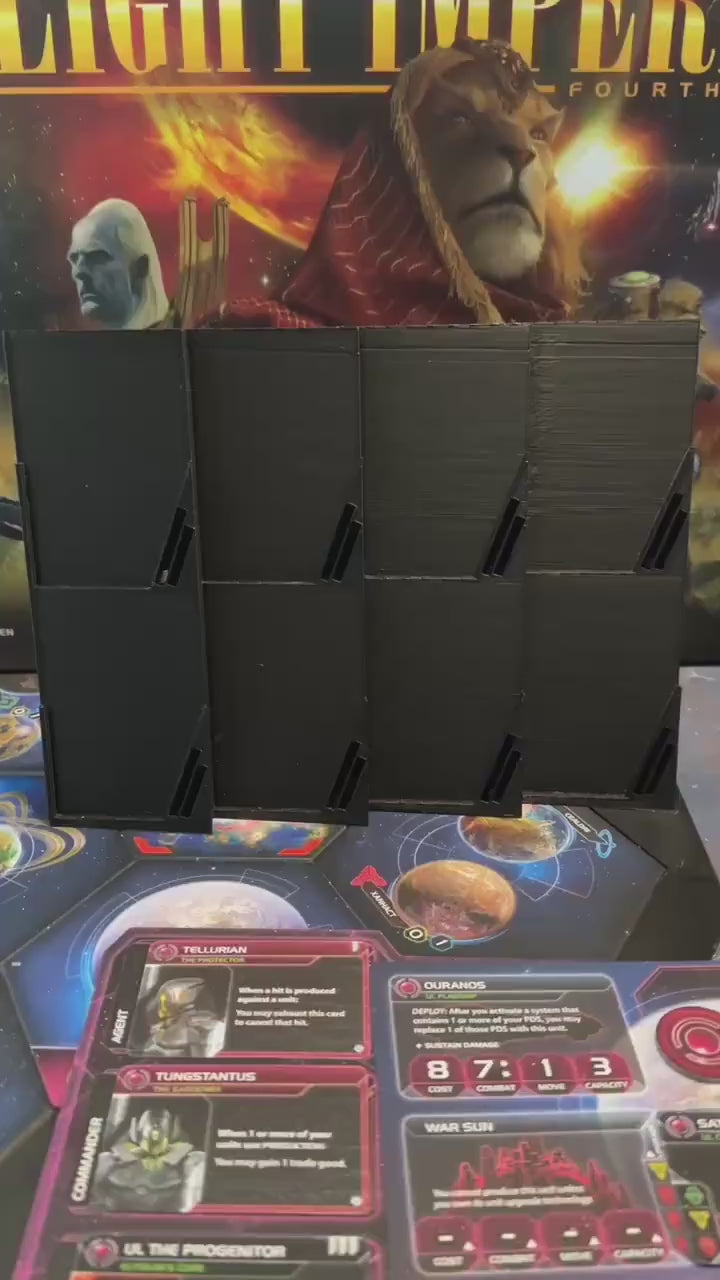 Strategy Cards Holder for Twilight Imperium 4th Edition, Holds Trade Goods as well, Deluxe Version, TI4, Board Game Accessories