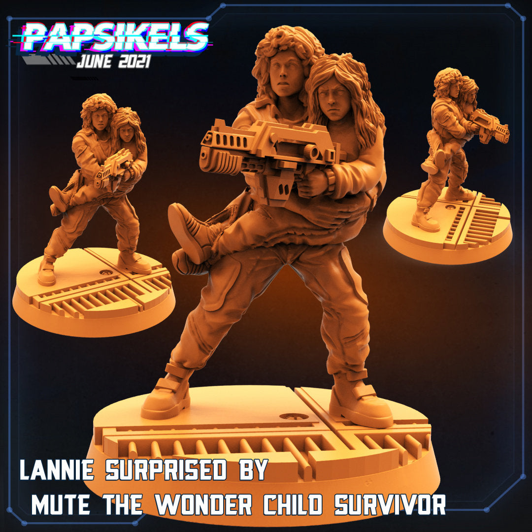 Human Crew Colonial Space Marines II 28mm | 32mm miniature (Dungeons and Dragons, Starfinder, Cyberpunk RED, CP2020, Shadowrun, Stargrave)
