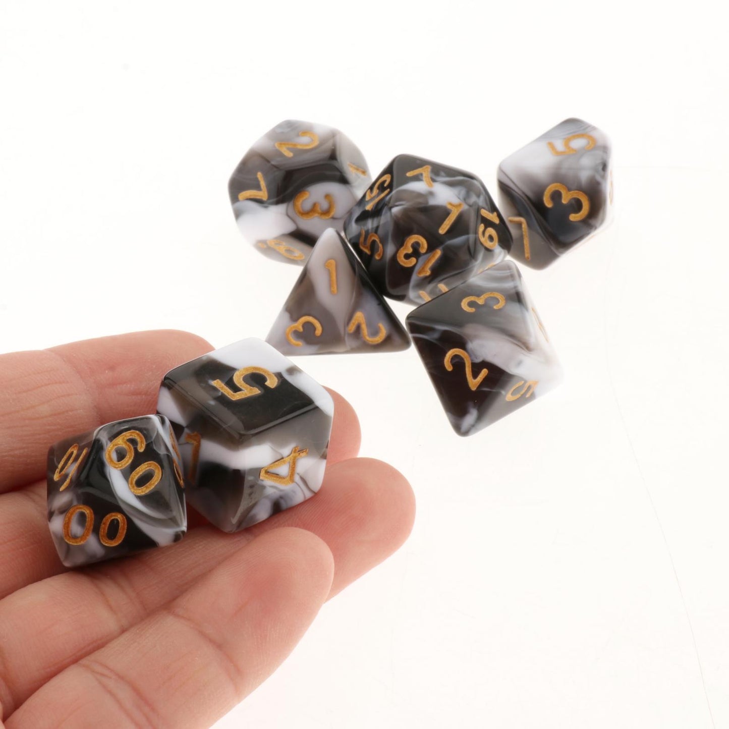 7pcs Polyhedral Acrylic Dice Set Collection