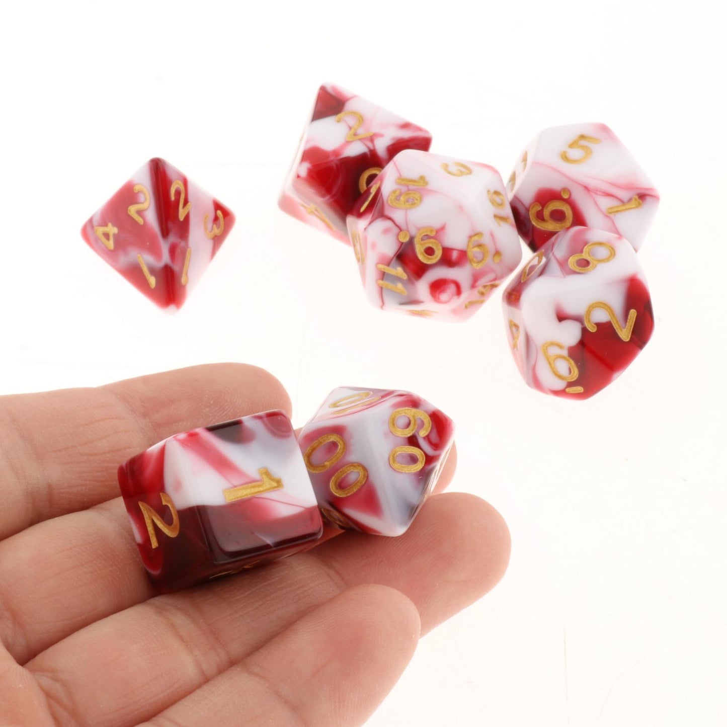 7pcs Polyhedral Acrylic Dice Set Collection